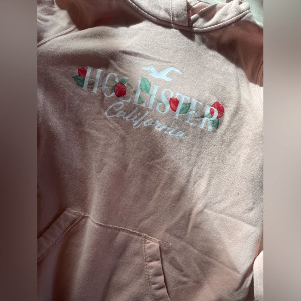 Pink hollister hoodie